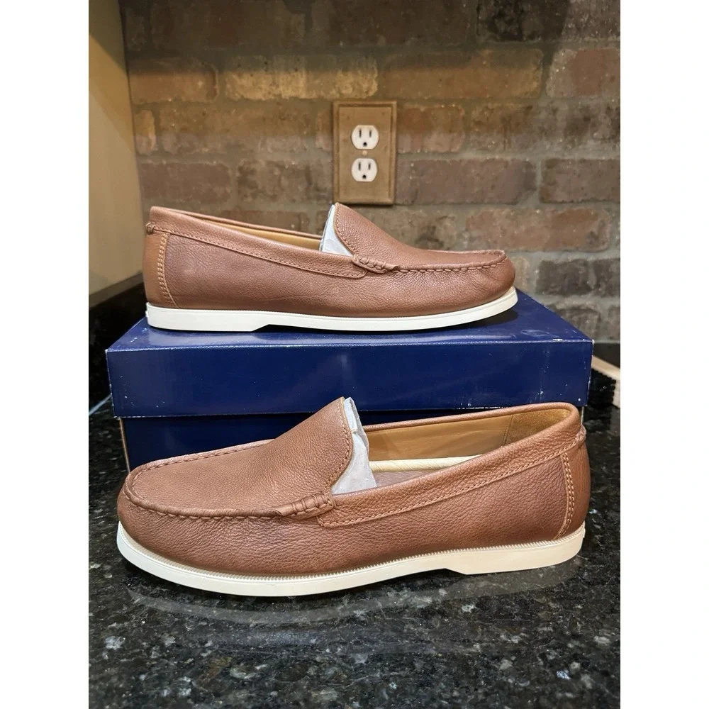 Polo Ralph Lauren Merton Loafer Slip On Round Toe Venetian Tan Size 10.5 Leather